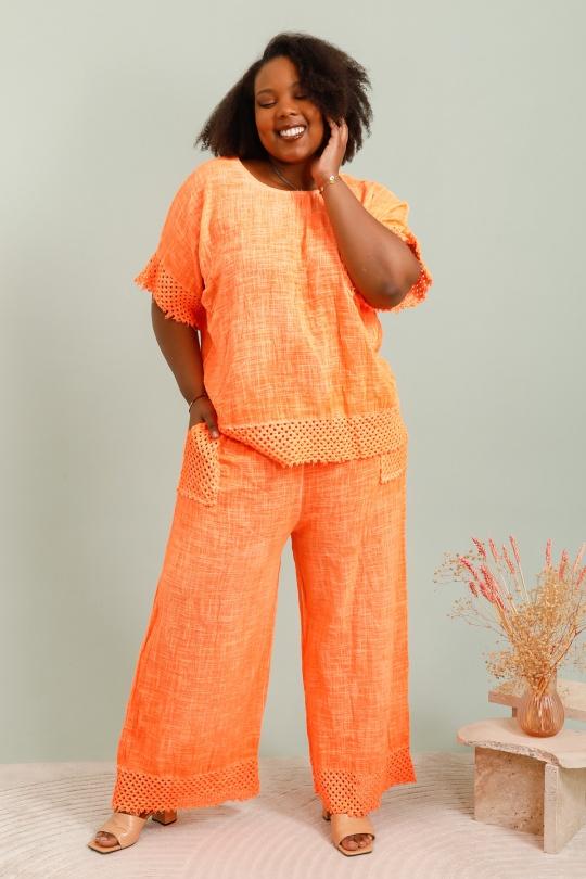 Ensembles Femme Orange fluo E&F (C&CE Fashion) EF91950 Efashion Paris