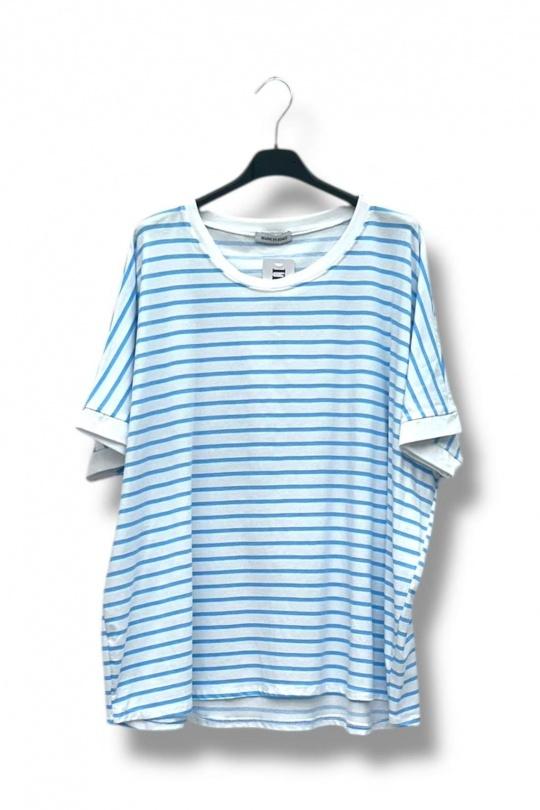 T-shirt Women Azure  / Blue E&F (C&CE Fashion) EF252315 Efashion Paris