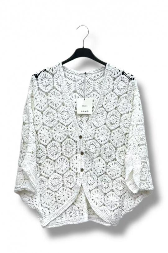 Cardigans Women White E&F (C&CE Fashion) EF38013.1 Efashion Paris