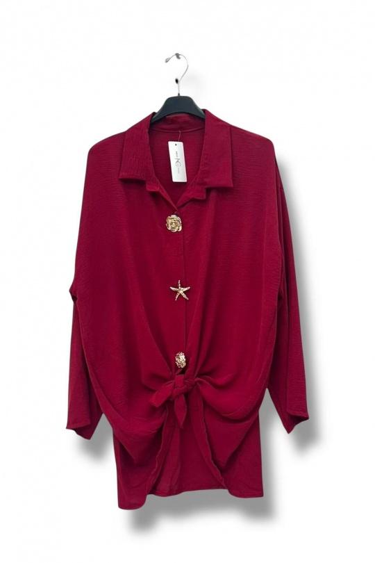 Shirts & blouses  Women Burgundy E&F (C&CE Fashion) EF12362 Efashion Paris