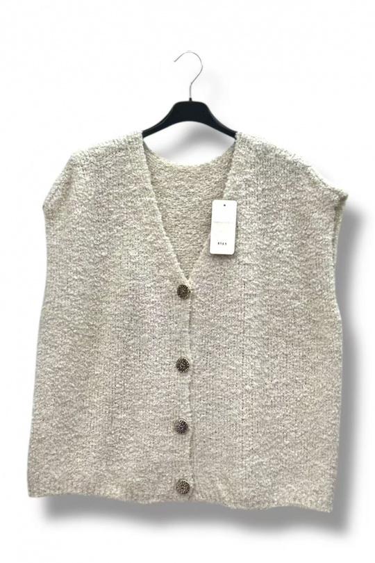 Gilets Femme Beige E&F (C&CE Fashion) EF8589 Efashion Paris