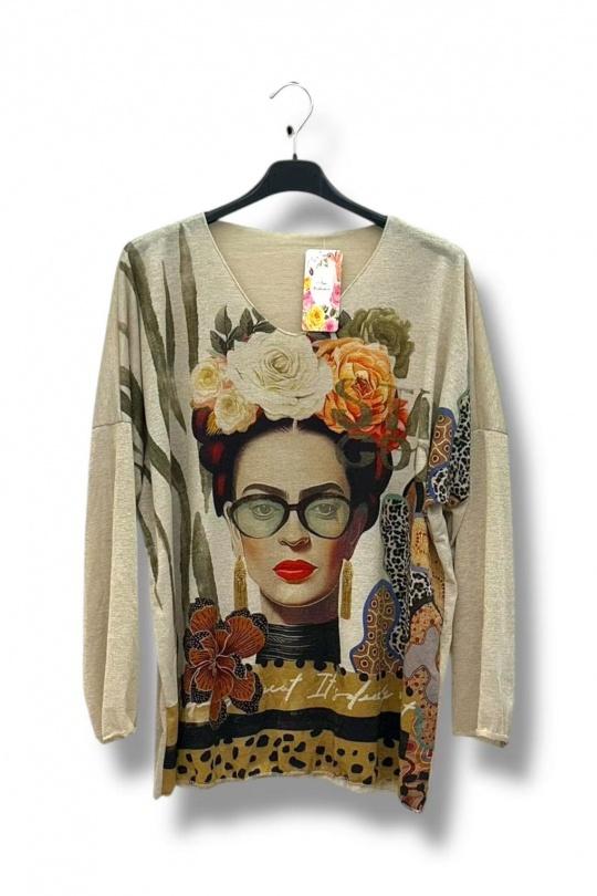 Tops Donna Print1 E&F (C&CE Fashion) EF25577 Efashion Paris