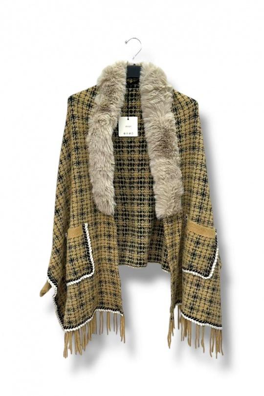 Mantelle e poncho Donna Camel E&F (C&CE Fashion) EF1027 Efashion Paris