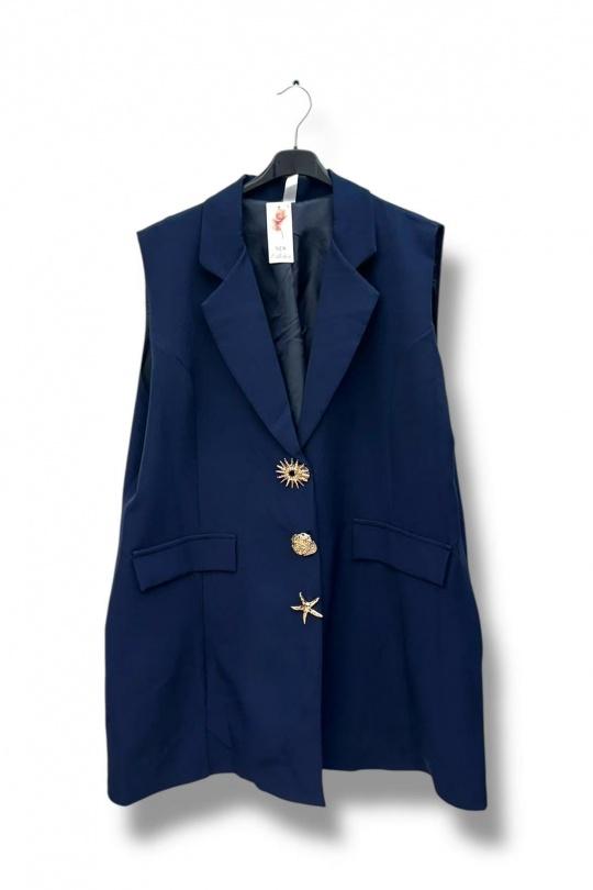 Chaquetas y cazadoras Mujer Navy blue E&F (C&CE Fashion) EF2767 Efashion Paris