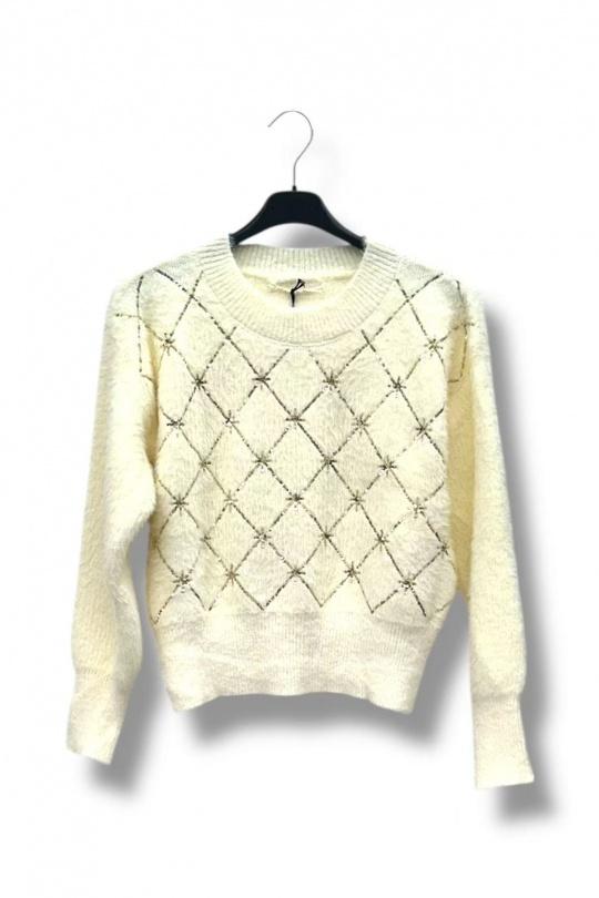 Maglioni Donna White E&F (C&CE Fashion) EF5346 Efashion Paris