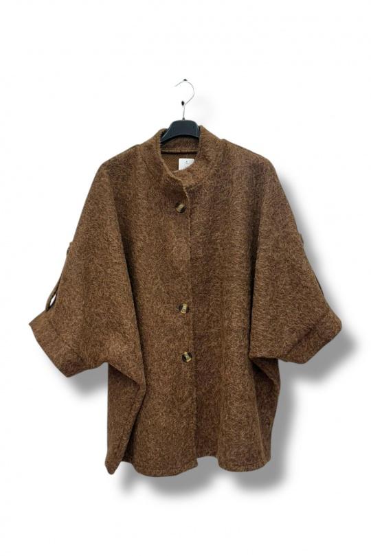Capes and ponchos Women Chocolate E&F (C&CE Fashion) EF12633 Efashion Paris