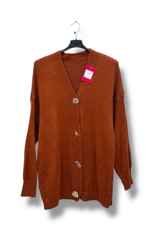 Cardigans Women Rust E&F (C&CE Fashion) EF25078 Efashion Paris