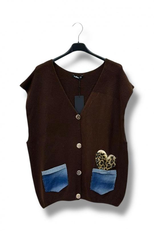 Cardigans Women Brown E&F (C&CE Fashion) EF2765.1 Efashion Paris