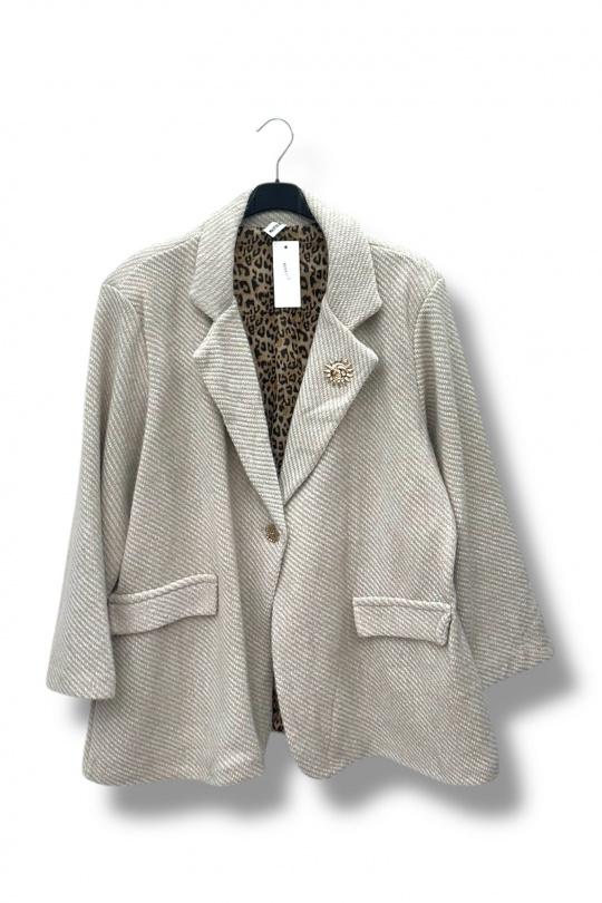 Jackets Women Beige E&F (C&CE Fashion) EF5069-1 Efashion Paris
