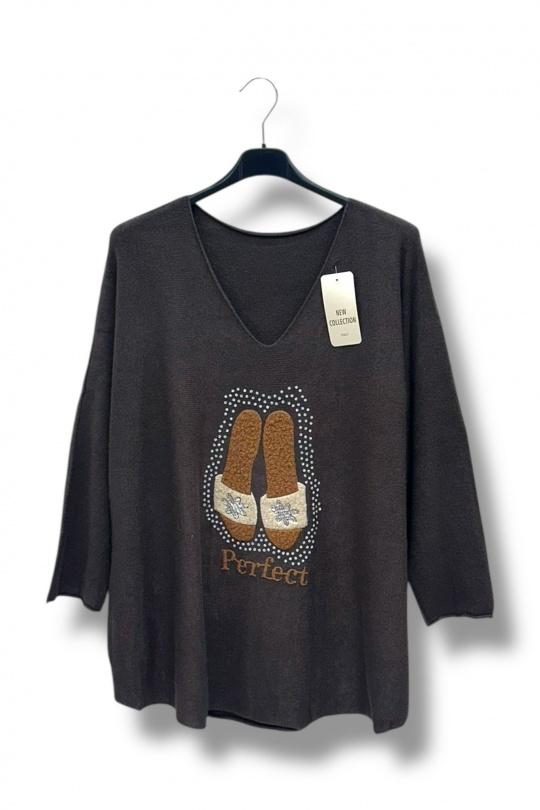 Jumpers Women Chocolate E&F (C&CE Fashion) EF8652 Efashion Paris