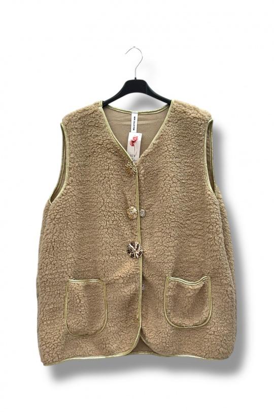 Jackets Women Beige E&F (C&CE Fashion) EF2399-3 Efashion Paris