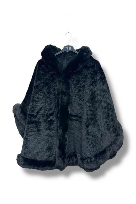 Capes and ponchos Women Black E&F (C&CE Fashion) EF2387 Efashion Paris