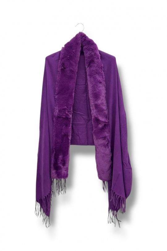 Capes and ponchos Women Purple E&F (C&CE Fashion) EF77339 Efashion Paris