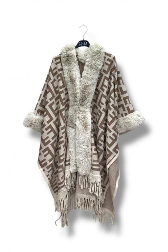 Capes & ponchos Femme Beige E&F (C&CE Fashion) EF27161 Efashion Paris
