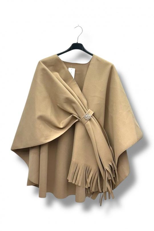 Capes & ponchos Femme Beige E&F (C&CE Fashion) EF12602 Efashion Paris