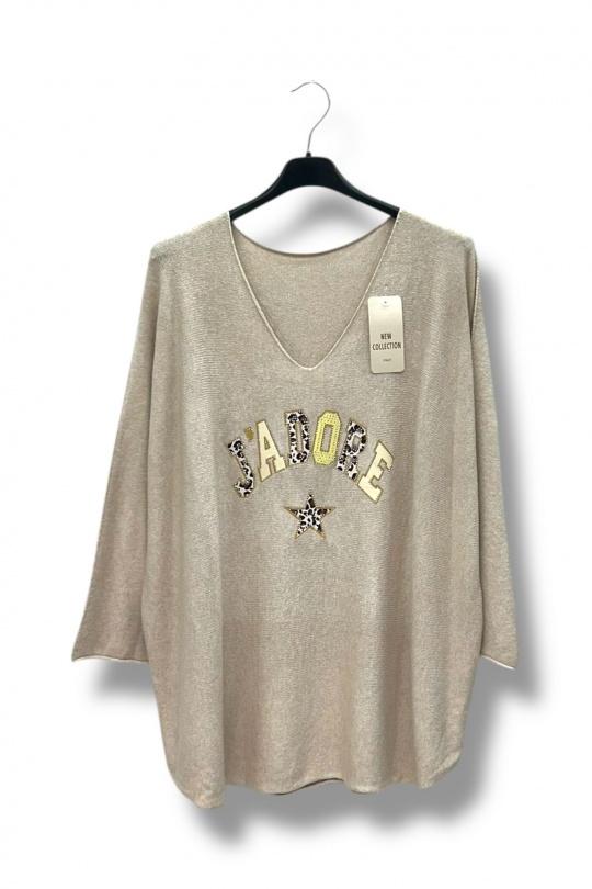 Pulls Femme Ecru/Beige E&F (C&CE Fashion) EF8692 Efashion Paris