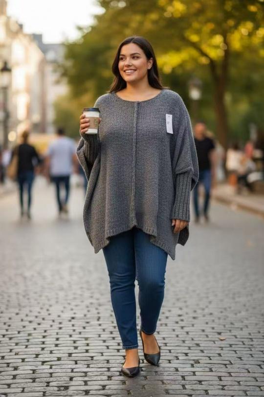 Pulls Femme Gris E&F (C&CE Fashion) EF971 Efashion Paris