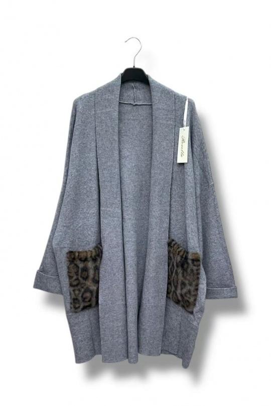 Gilets Femme Gris E&F (C&CE Fashion) EF8237 Efashion Paris