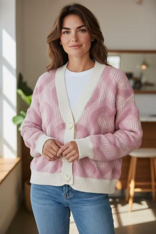 Gilets Femme Rose E&F (C&CE Fashion) EF8030 Efashion Paris