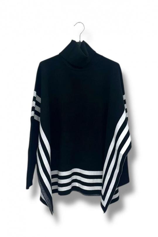 Mantelle e poncho Donna Black E&F (C&CE Fashion) EF8116 Efashion Paris