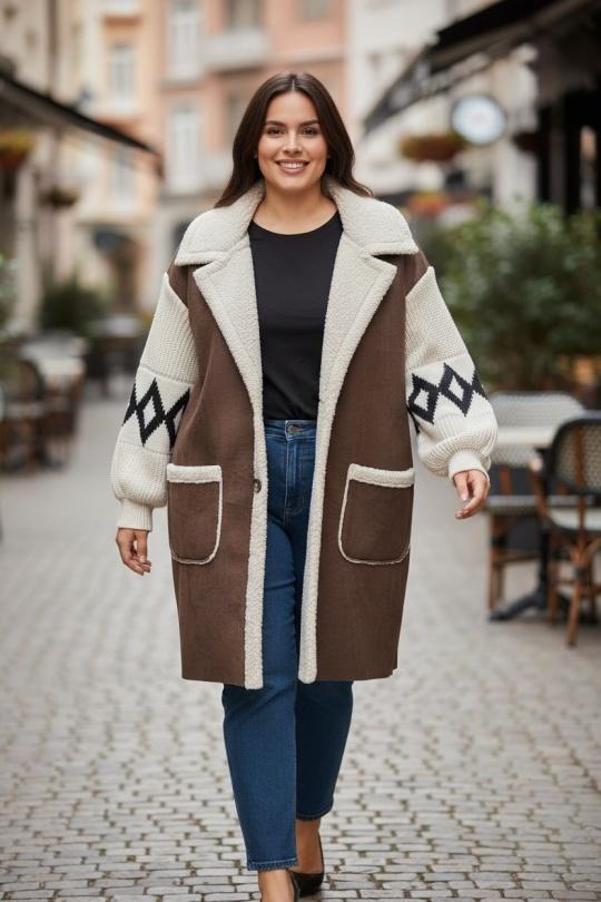 Chaquetas y cazadoras Mujer Chocolate E&F (C&CE Fashion) EF2803 Efashion Paris