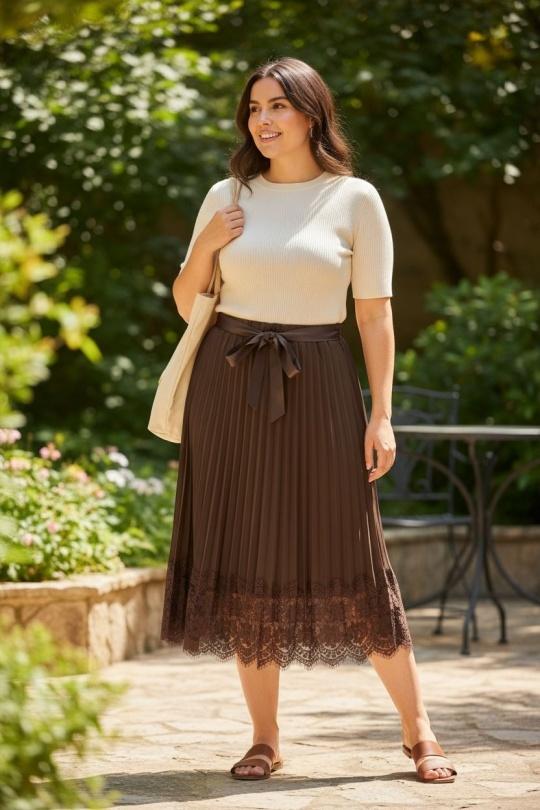 Jupes Femme Chocolat E&F (C&CE Fashion) EF12925 Efashion Paris