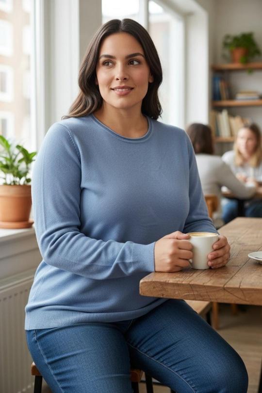 Tops Donna Azure  / Blue E&F (C&CE Fashion) EF1111 Efashion Paris