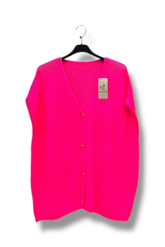 Gilets Femme Rose fluo E&F (C&CE Fashion) EF8583 Efashion Paris