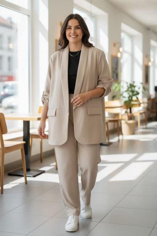 Ensembles Femme Beige E&F (C&CE Fashion) EF2543(T50/52) Efashion Paris