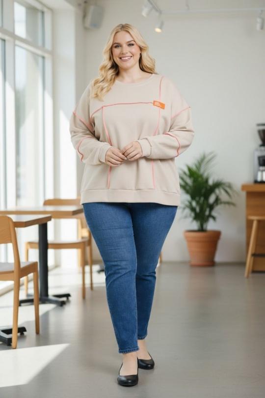 Jumpers Women Beige E&F (C&CE Fashion) EF22841 Efashion Paris