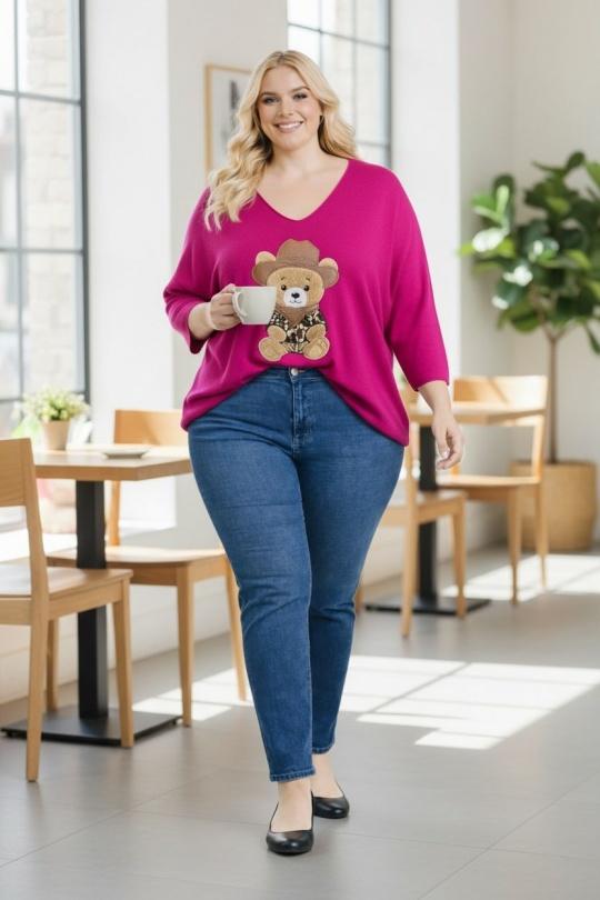 Pulls Femme Fuschia E&F (C&CE Fashion) EF8947 Efashion Paris