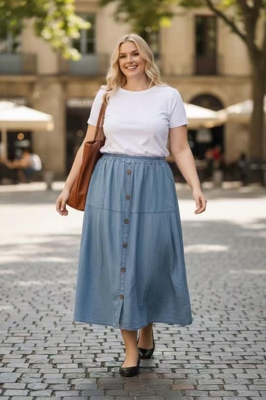 Jupes Femme Jean E&F (C&CE Fashion) EF661470 Efashion Paris