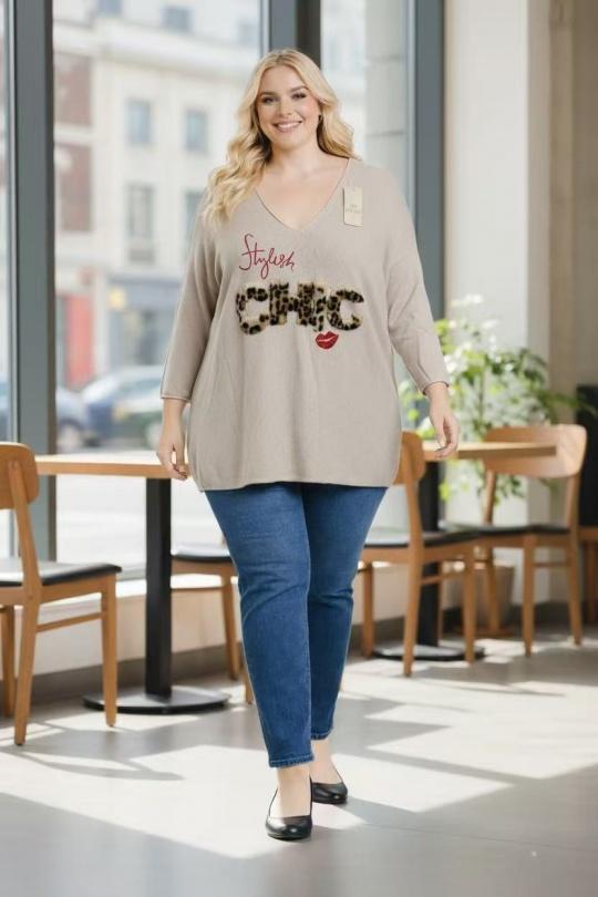 Tops Femme Beige E&F (C&CE Fashion) EF9006 Efashion Paris