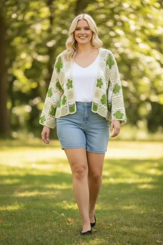 Gilets Femme Vert E&F (C&CE Fashion) EF3221 Efashion Paris