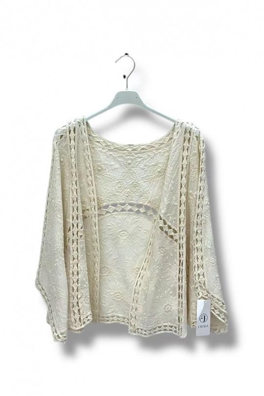 Cardigans Women White E&F (C&CE Fashion) EF438 Efashion Paris
