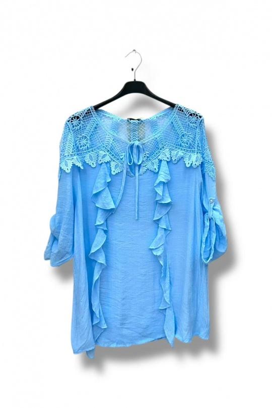 Chemises & blouses Femme Bleu ciel / Bleu E&F (C&CE Fashion) EF9005 Efashion Paris