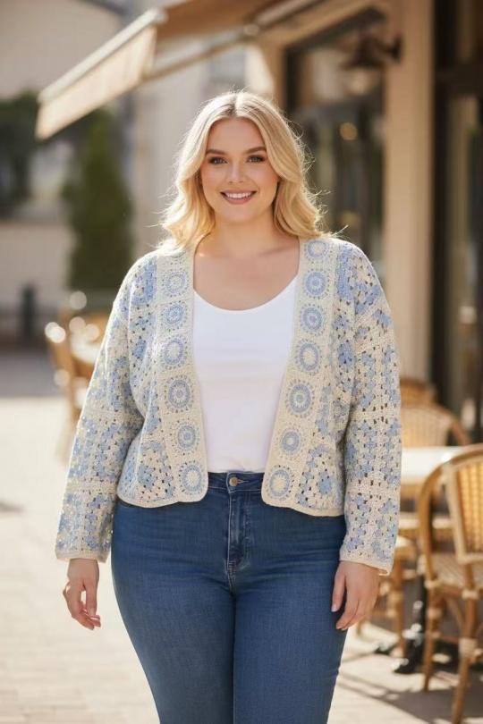 Gilets Femme Bleu ciel / Bleu E&F (C&CE Fashion) EF68035 Efashion Paris