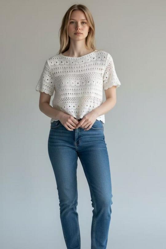 Tops Femme Blanc E&F (C&CE Fashion) EF28115 Efashion Paris