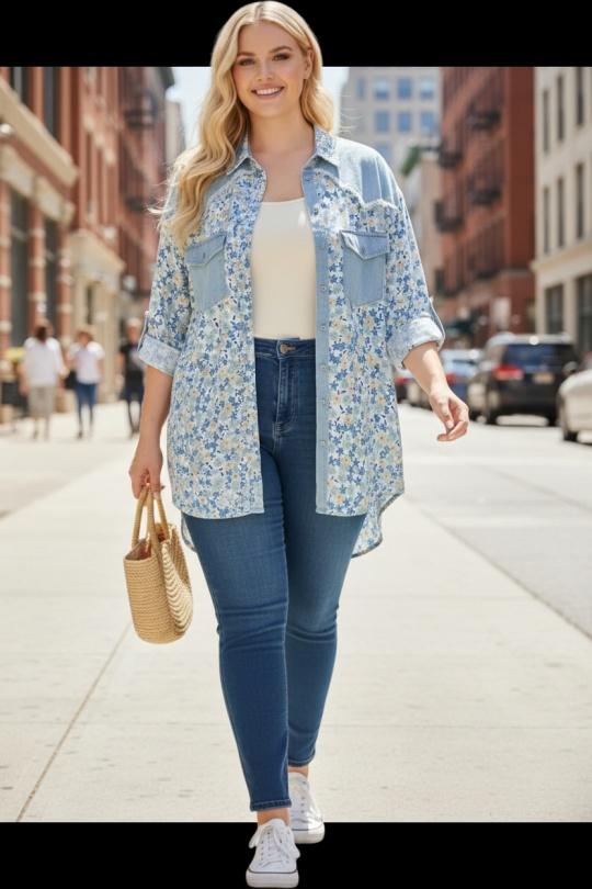 Chemises & blouses Femme Bleu ciel / Bleu E&F (C&CE Fashion) EF3294 Efashion Paris