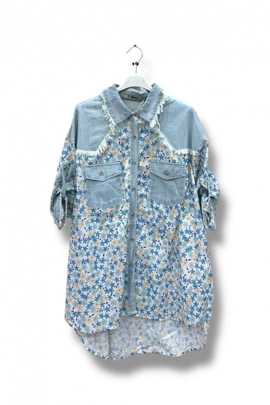 Chemises & blouses Femme Bleu ciel / Bleu E&F (C&CE Fashion) EF3294 Efashion Paris