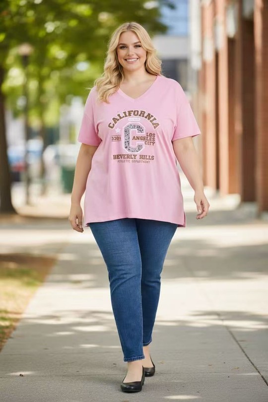  Maglietta Donna Pink E&F (C&CE Fashion) EF9076-27 Efashion Paris