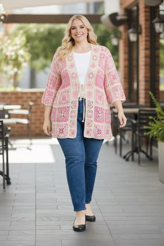 Gilets Femme Rose E&F (C&CE Fashion) EF2069 Efashion Paris