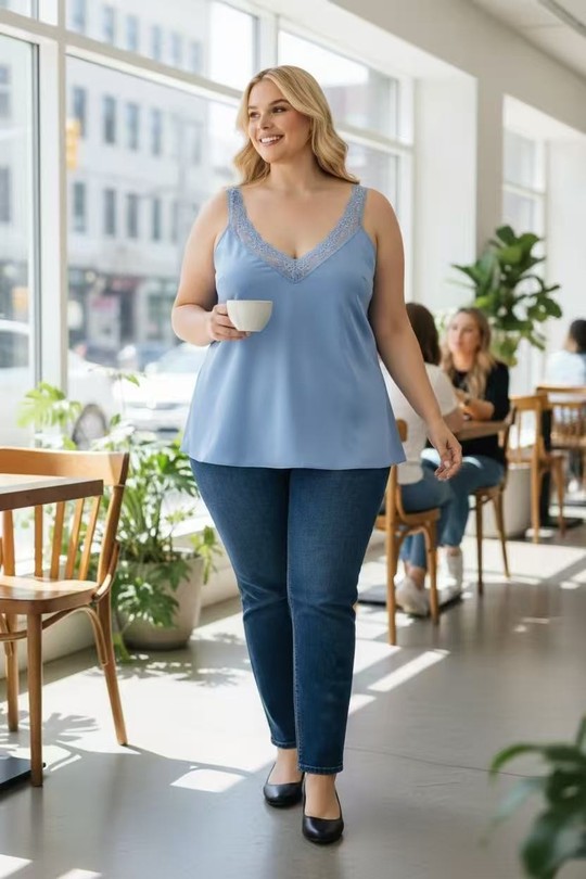 Débardeurs Femme Bleu ciel / Bleu E&F (C&CE Fashion) EF1320 Efashion Paris