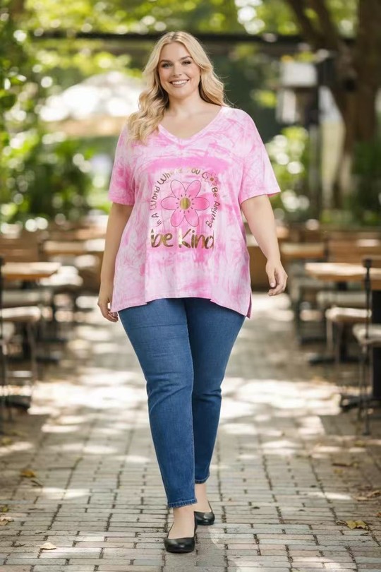 T-shirts Femme Rose fluo E&F (C&CE Fashion) EF9076-30 Efashion Paris