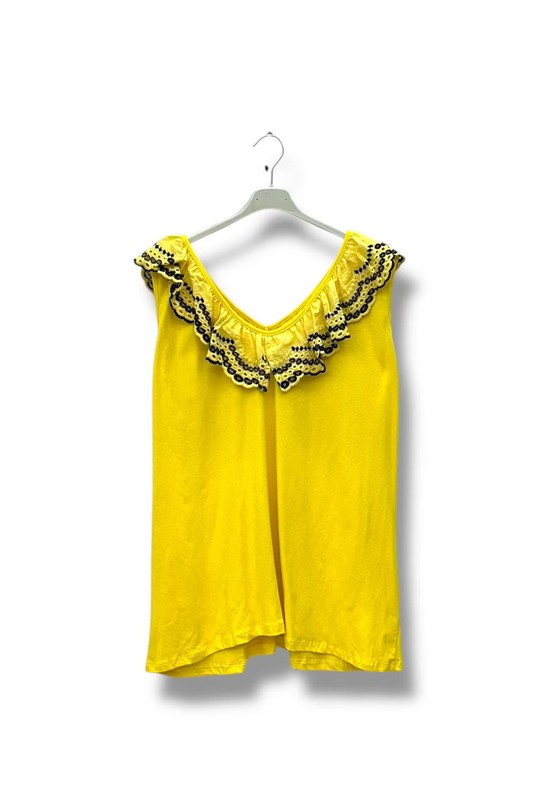 Débardeurs Femme Jaune E&F (C&CE Fashion) EF13315 Efashion Paris