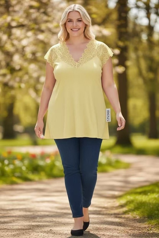 Camisetas sin mangas Mujer Yellow E&F (C&CE Fashion) EF28689 Efashion Paris