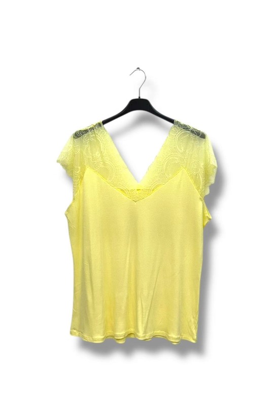 Camisetas sin mangas Mujer Yellow E&F (C&CE Fashion) EF28689 Efashion Paris