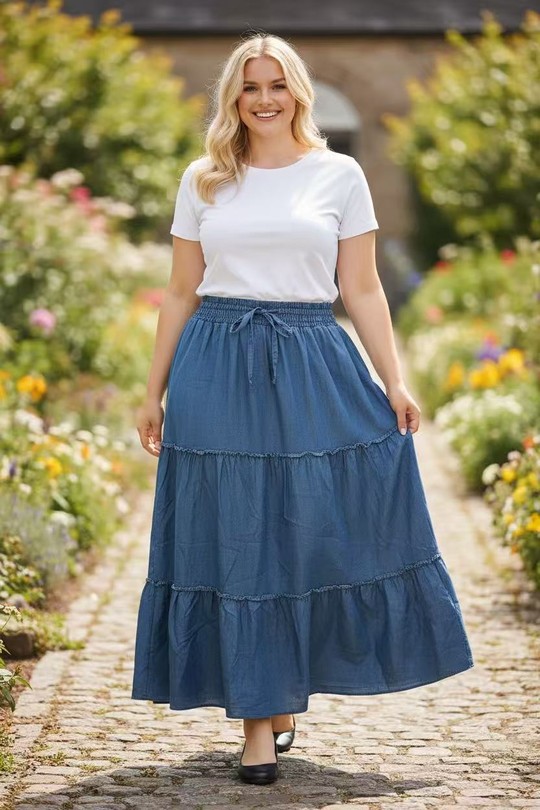 Skirts Women Jean blue E&F (C&CE Fashion) EF661099-1 Efashion Paris