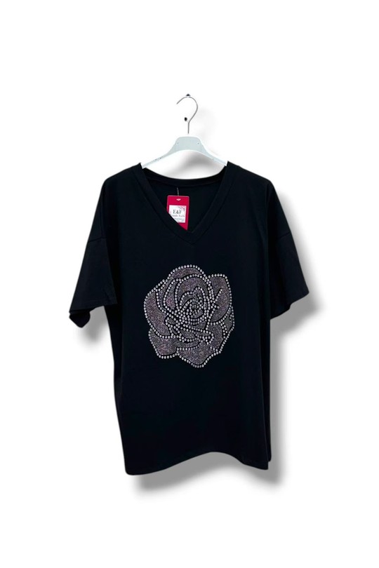 T-shirts Femme Noir E&F (C&CE Fashion) EF9076-32 Efashion Paris