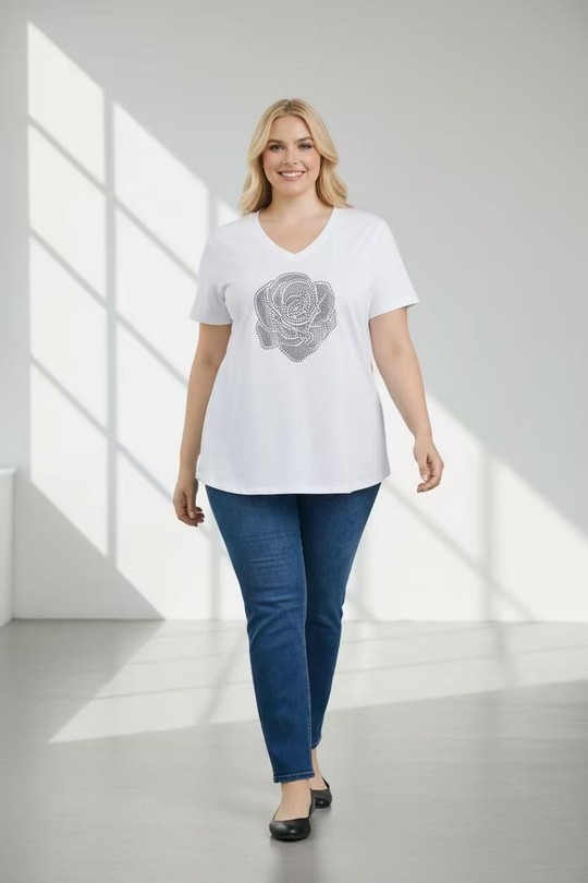 T-shirts Femme Noir E&F (C&CE Fashion) EF9076-32 Efashion Paris